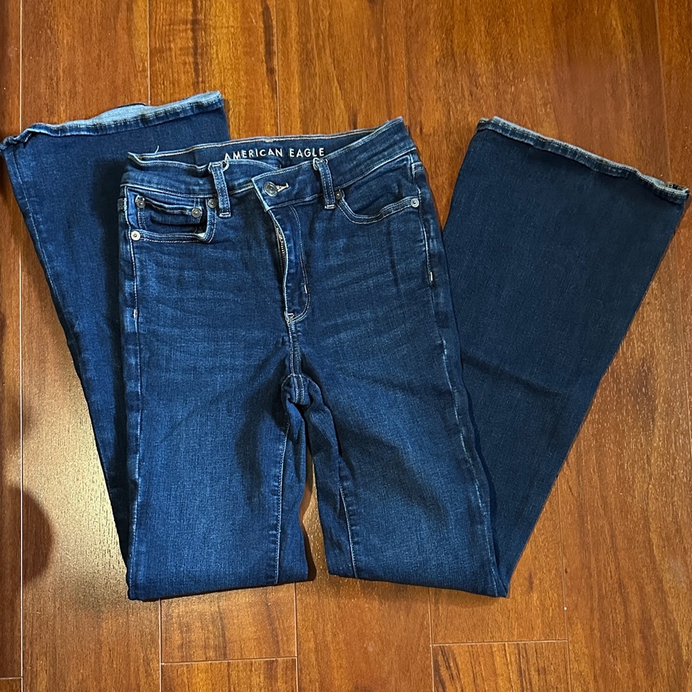 American Eagle Outfitters Dark Blue Flare Jeans